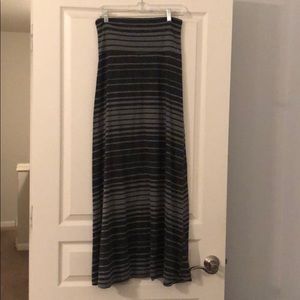 Maxi Skirt - Black and Gray